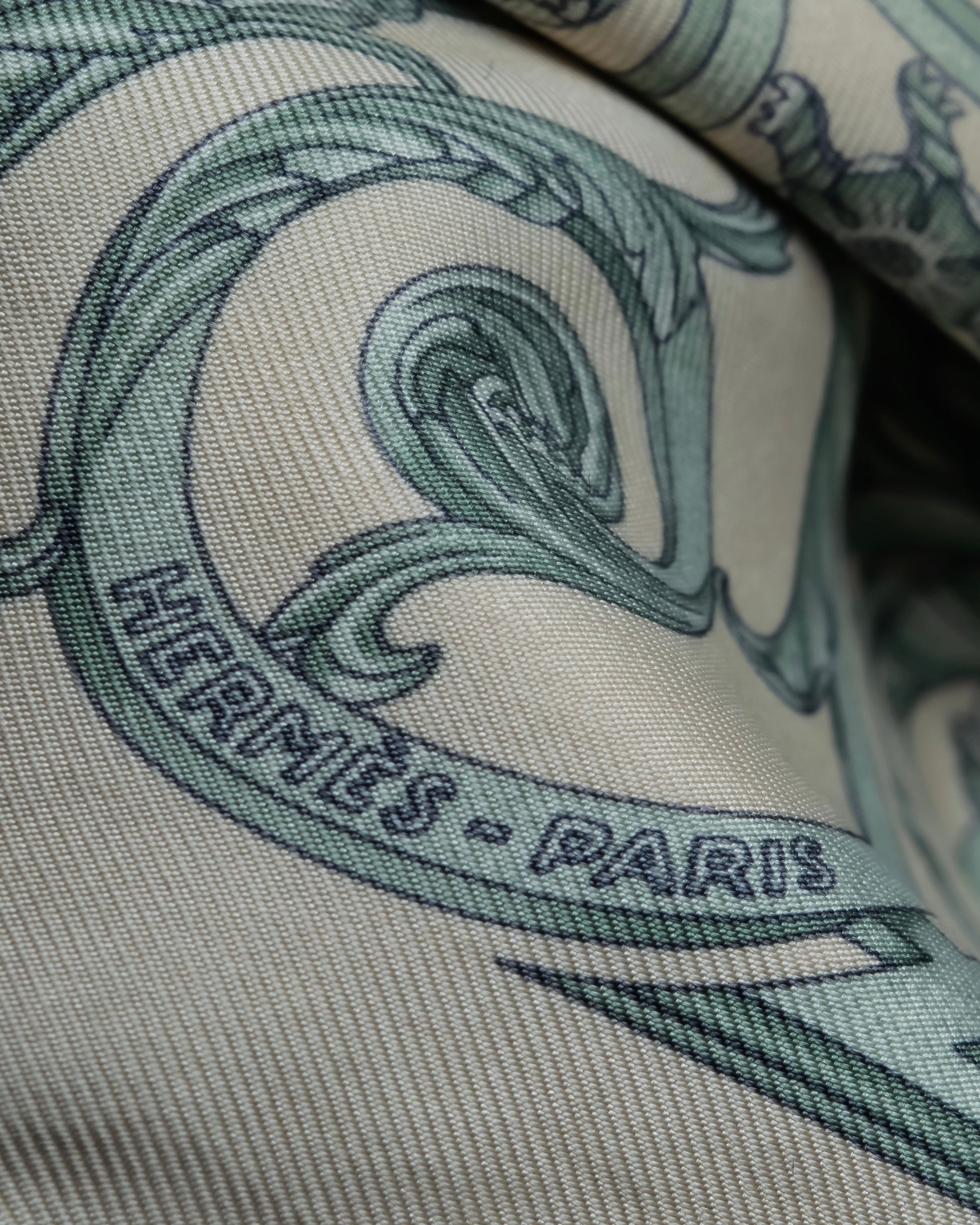 "HERMES" Petit Carre 45 LES TUILERIES silk scarf