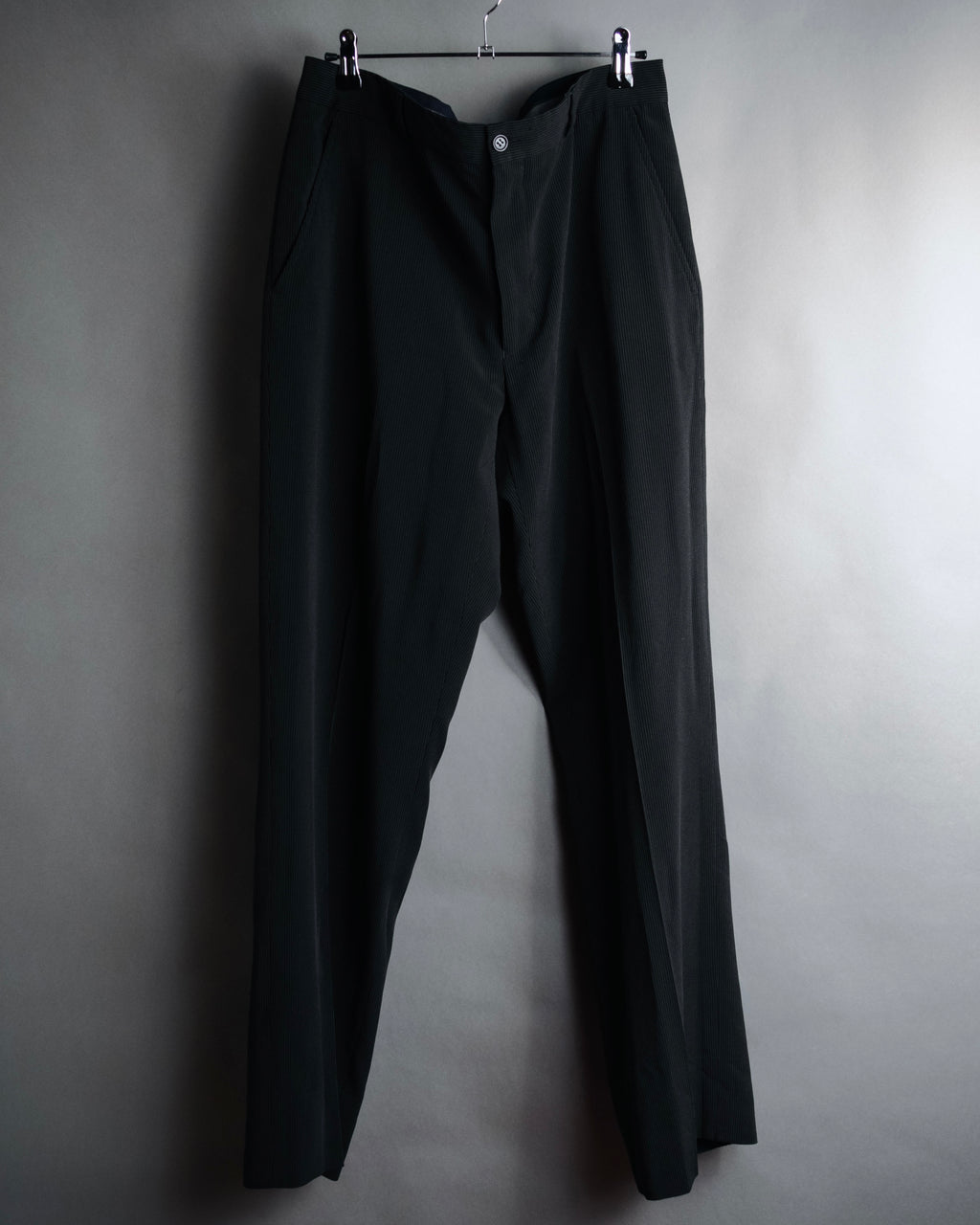 "GIORGIO ARMANI" 08’s-09’s Sharp pinstripe wool two button suit set