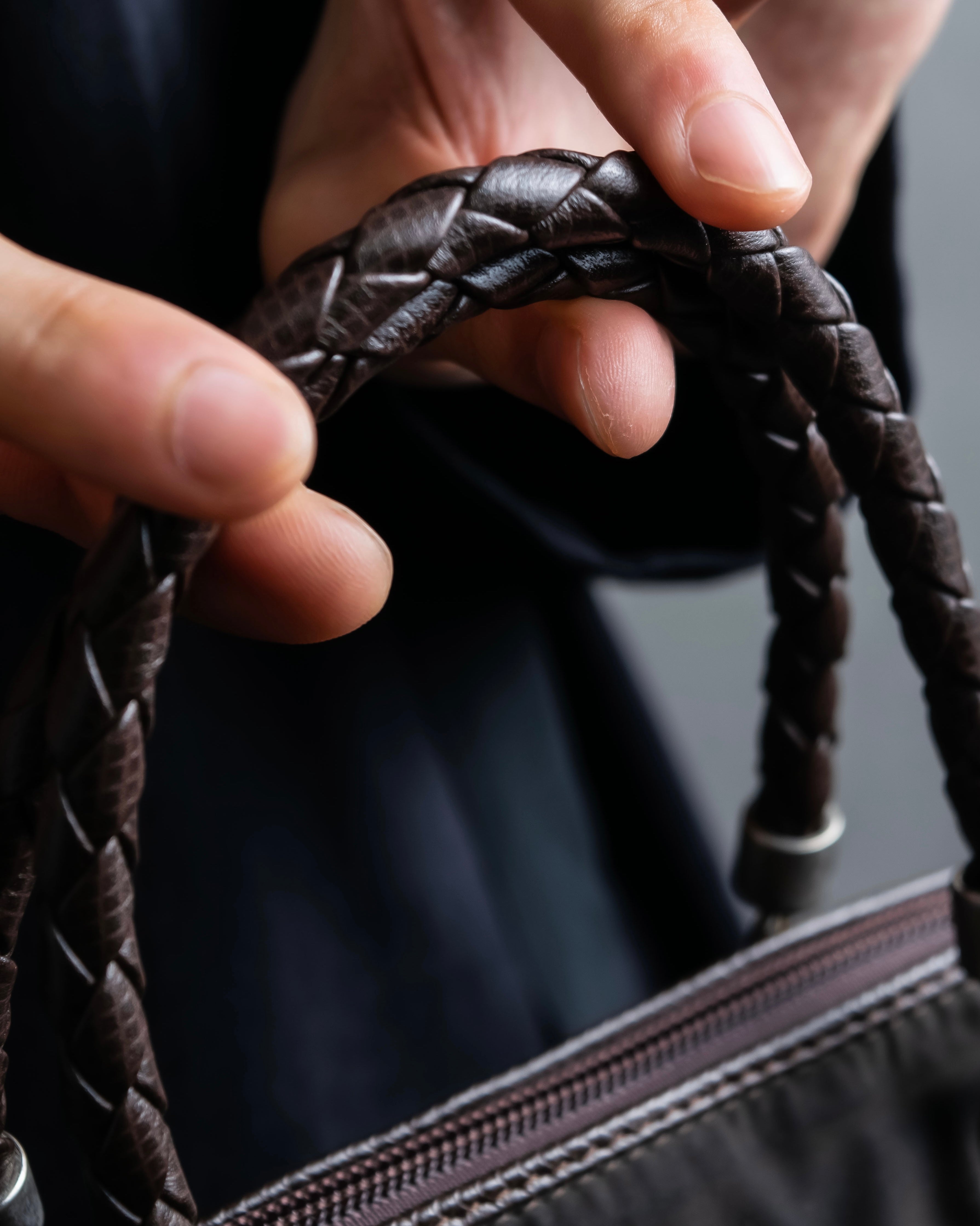 "BOTTEGA VENETA" 2way logo plate nylon bag