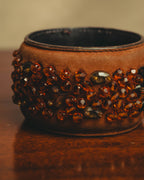 "PRADA" 90's-00's Embellished wide cuff bracelet