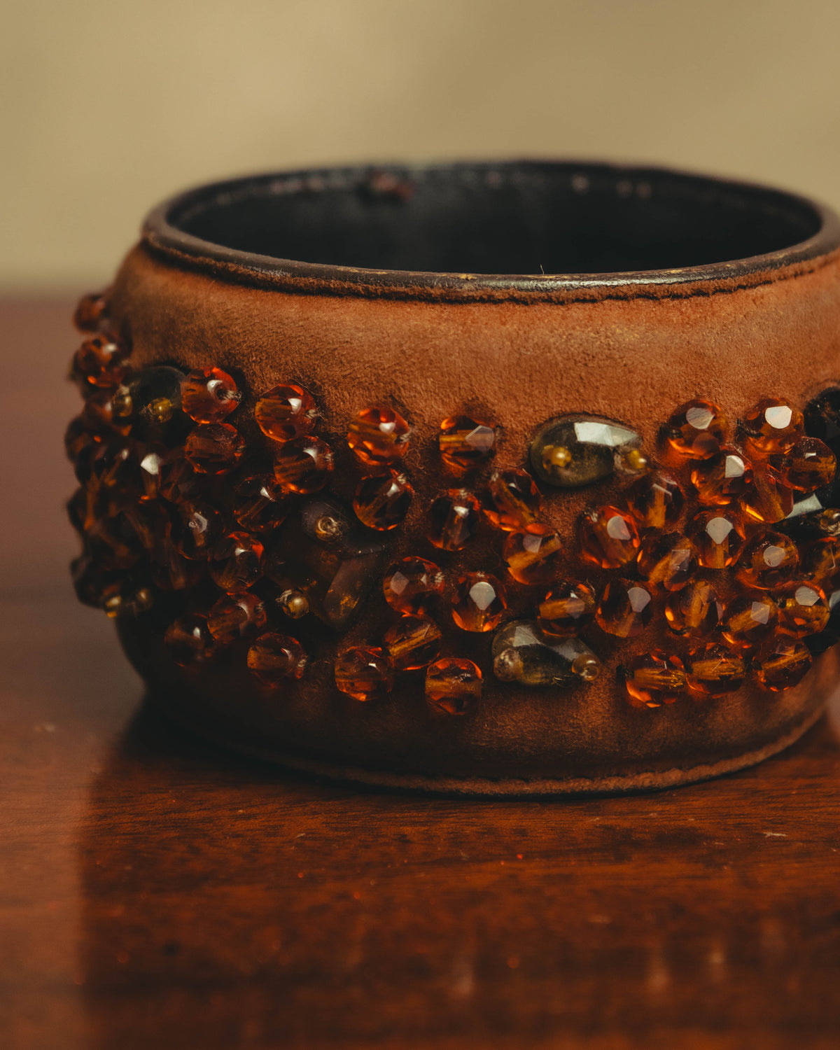 "PRADA" 90's-00's Embellished wide cuff bracelet