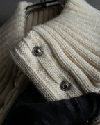 "Dolce &amp; Gabbana" Mouton &amp; knit combination design coat