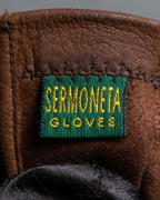 Vintage genuine leather camel brown gloves