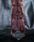 "GIANFRANCO FERRE" Beautiful botanical and frame design necktie