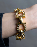 Salvatore Ferragamo Big Gancini gold chain bracelet