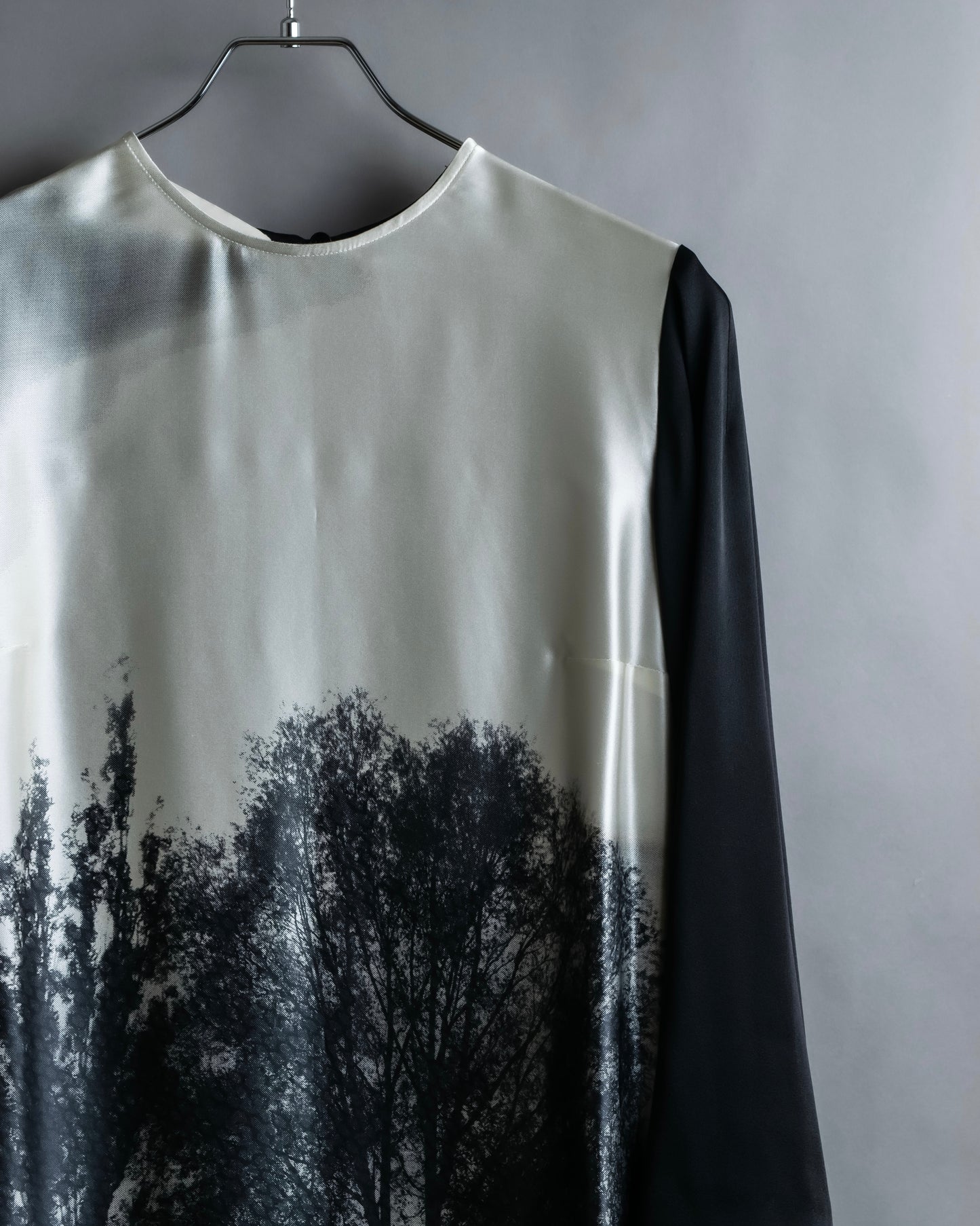 "STELLA McCARTNEY" Tree pattern bicolor tunic pullover