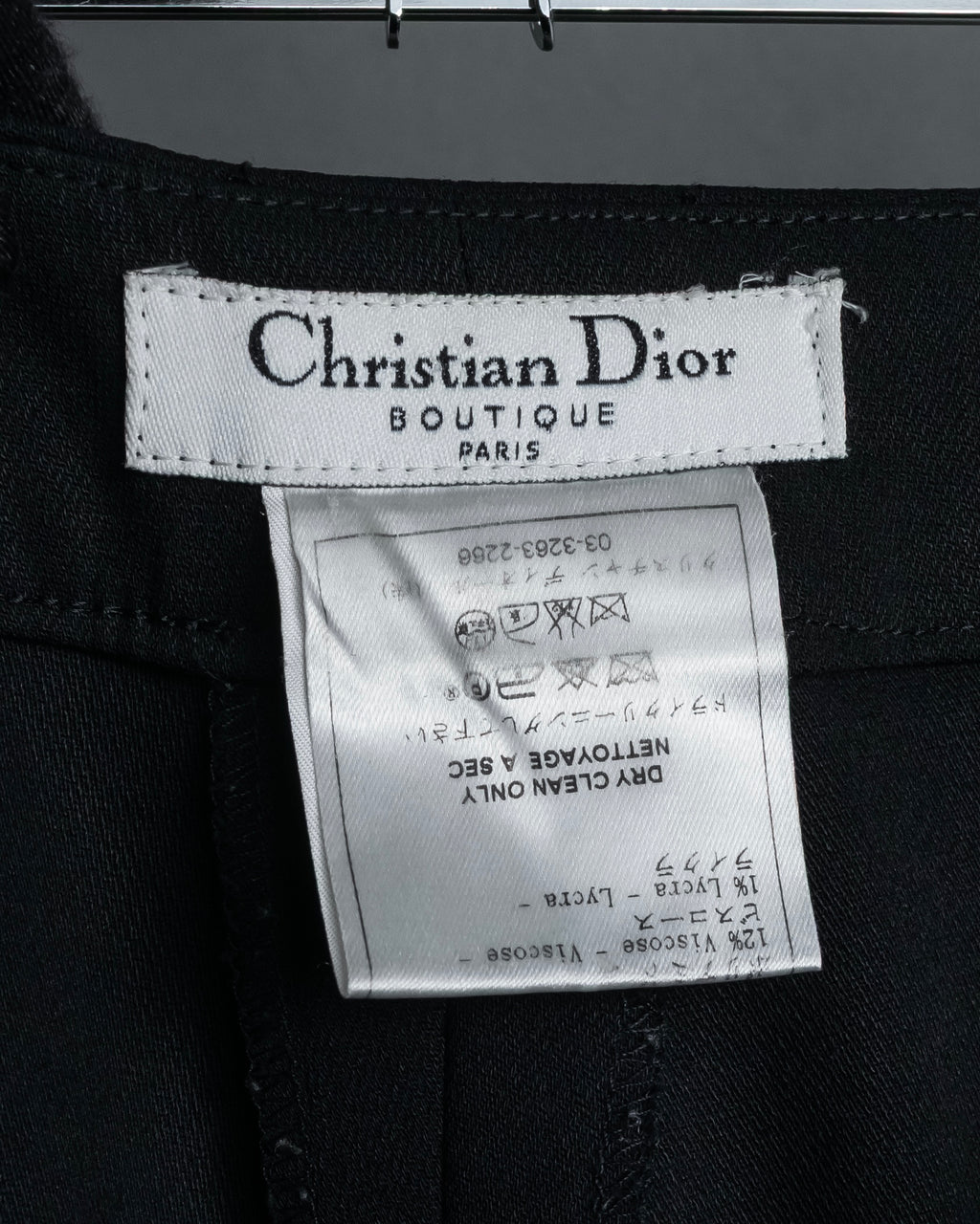 "Christian Dior Boutique Paris" Beautiful waistline wide silhouette Slacks