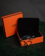 “HERMES“ 90’s Stirrup motif double tour bracelet