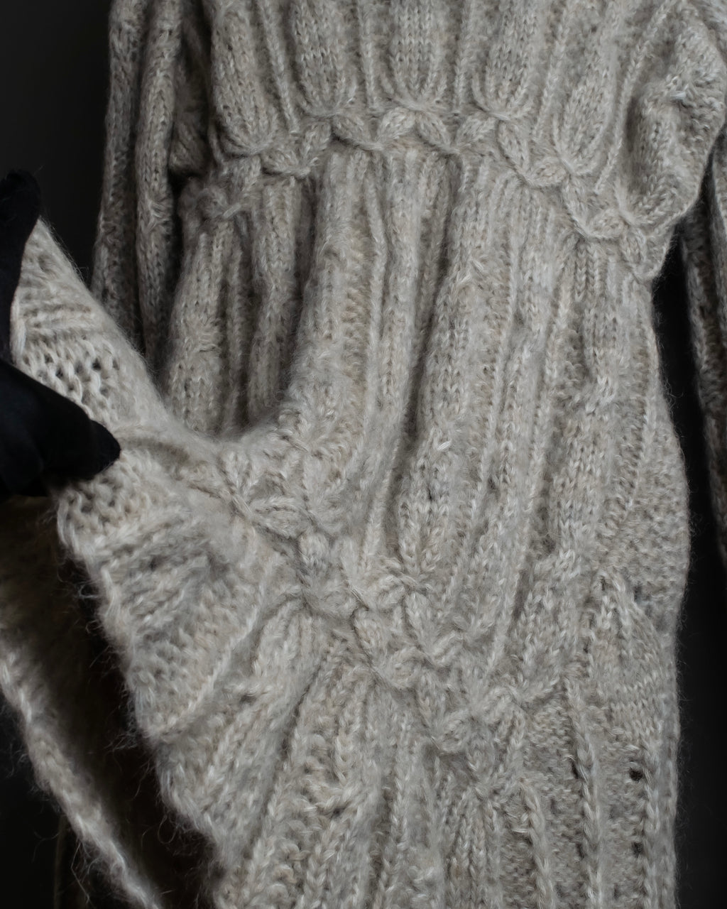"ERMANNO SCERVINO" Three-dimensional knit long cardigan