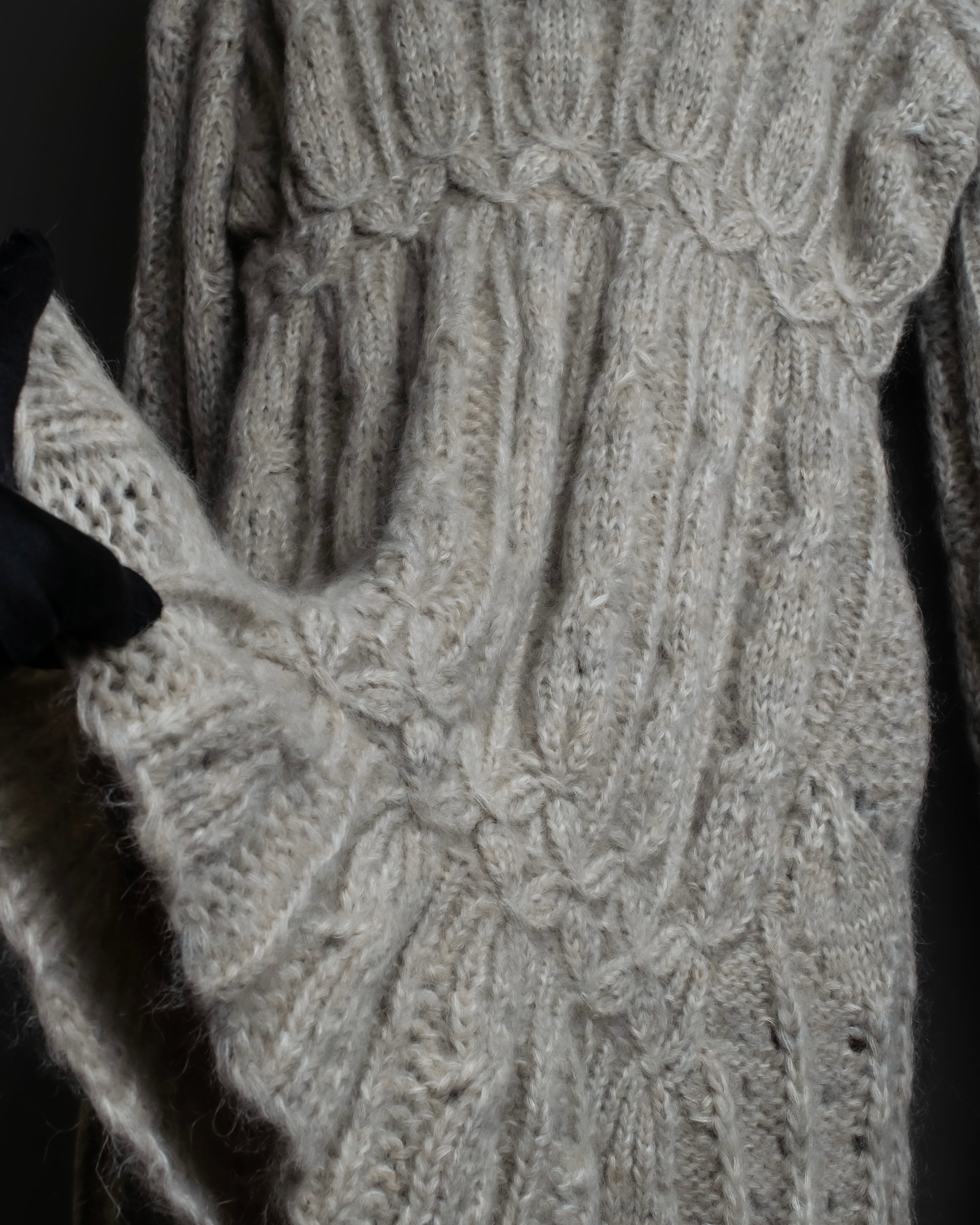 "ERMANNO SCERVINO" Three-dimensional knit long cardigan