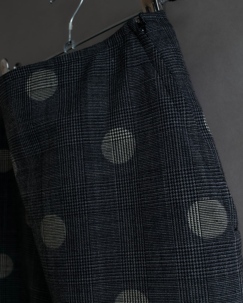 "YOHJI YAMAMOTO +NOIR" Large polka dot pattern flared skirt