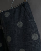"YOHJI YAMAMOTO +NOIR" Large polka dot pattern flared skirt