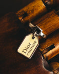 "Christian Dior" Cream enamel key ring