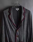 "Vivienne Westwood MAN" Bordeaux piping design draped tailored jacket