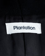 "ISSEY MIYAKE PLANTATION" Minimalist design A-line stand collar coat