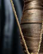 “Yves Saint Laurent” antique processed gold chain necklace