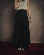 -SPECIAL- “Christian Dior“ 00’s-10’s Sheer ribbed asymmetric long skirt