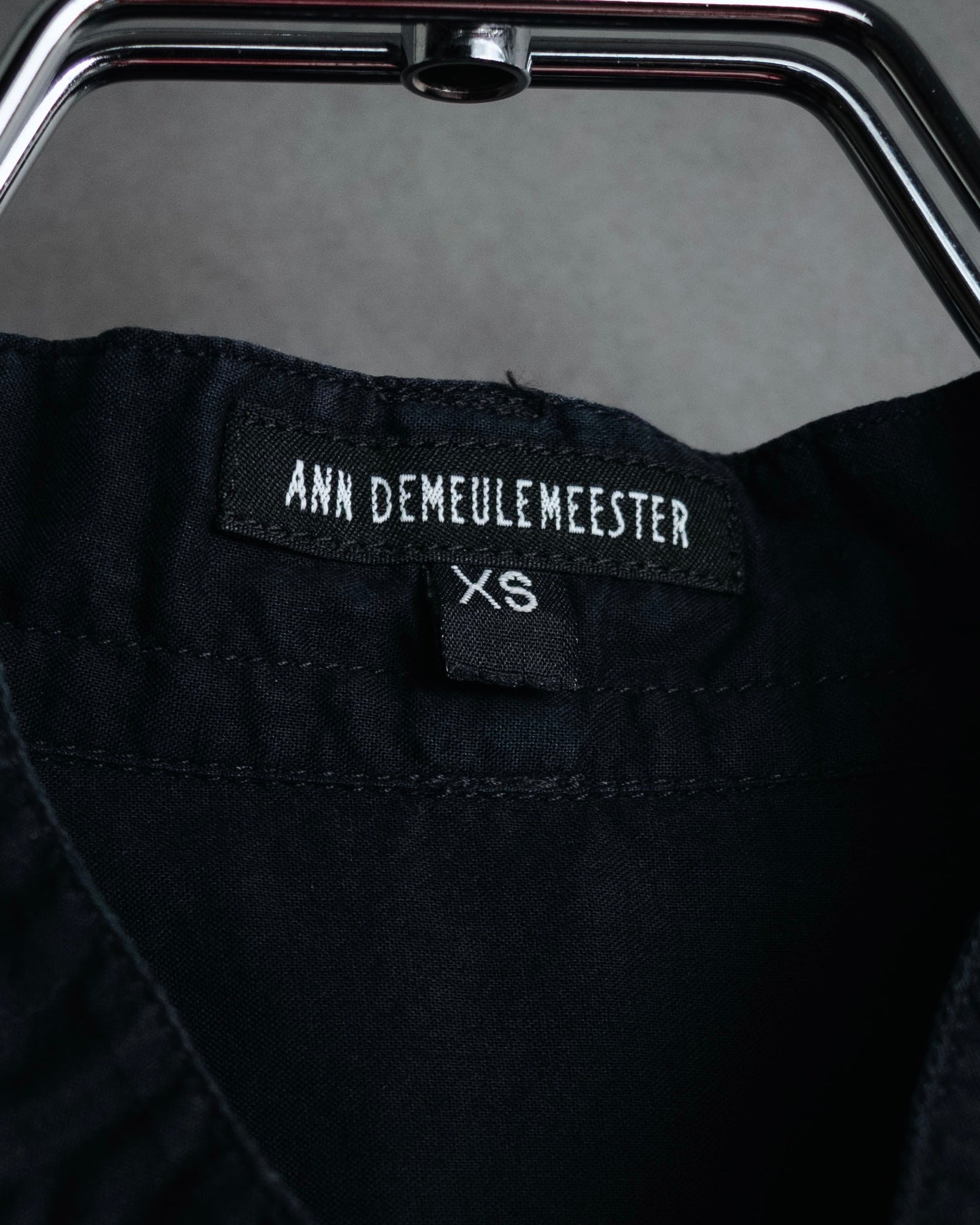 "ANN DEMEULEMEESTER" 01’s-05’s Poetically cut band collar cotton shirt