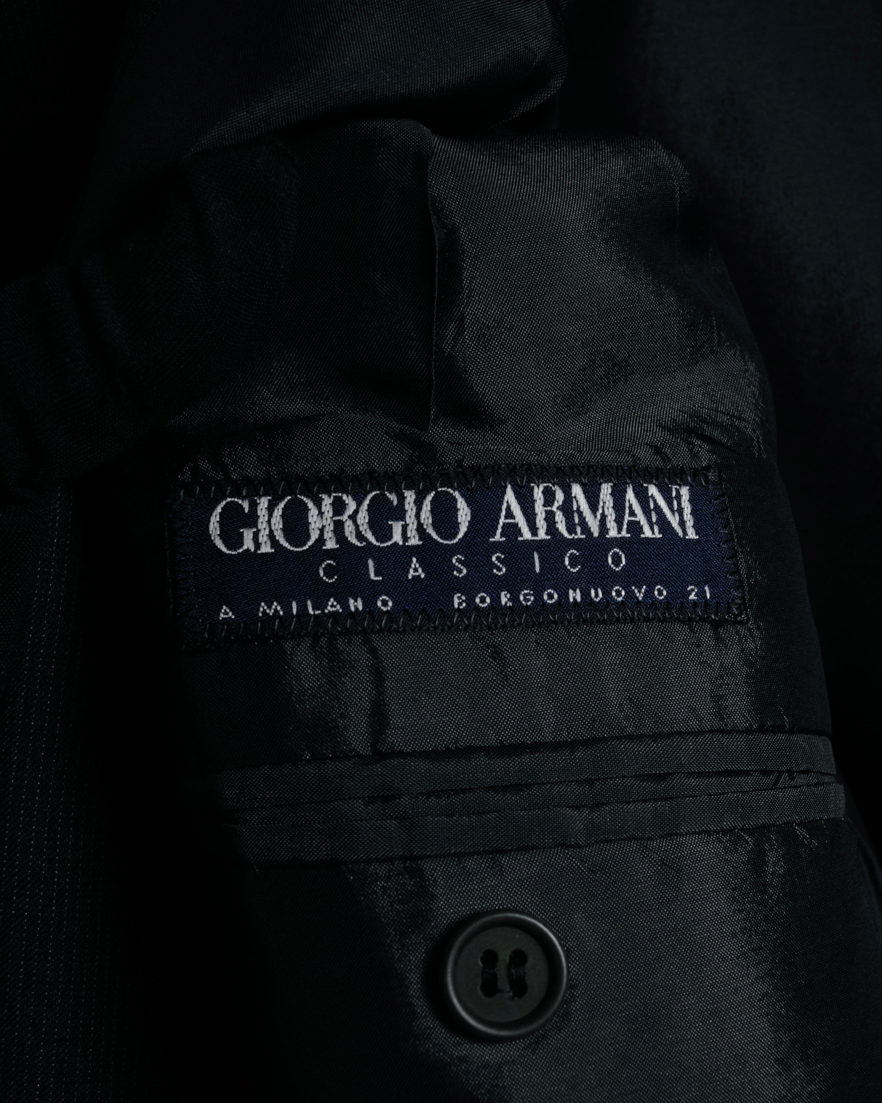 "GIORGIO ARMANI" 90’s draped double breasted suit set-up