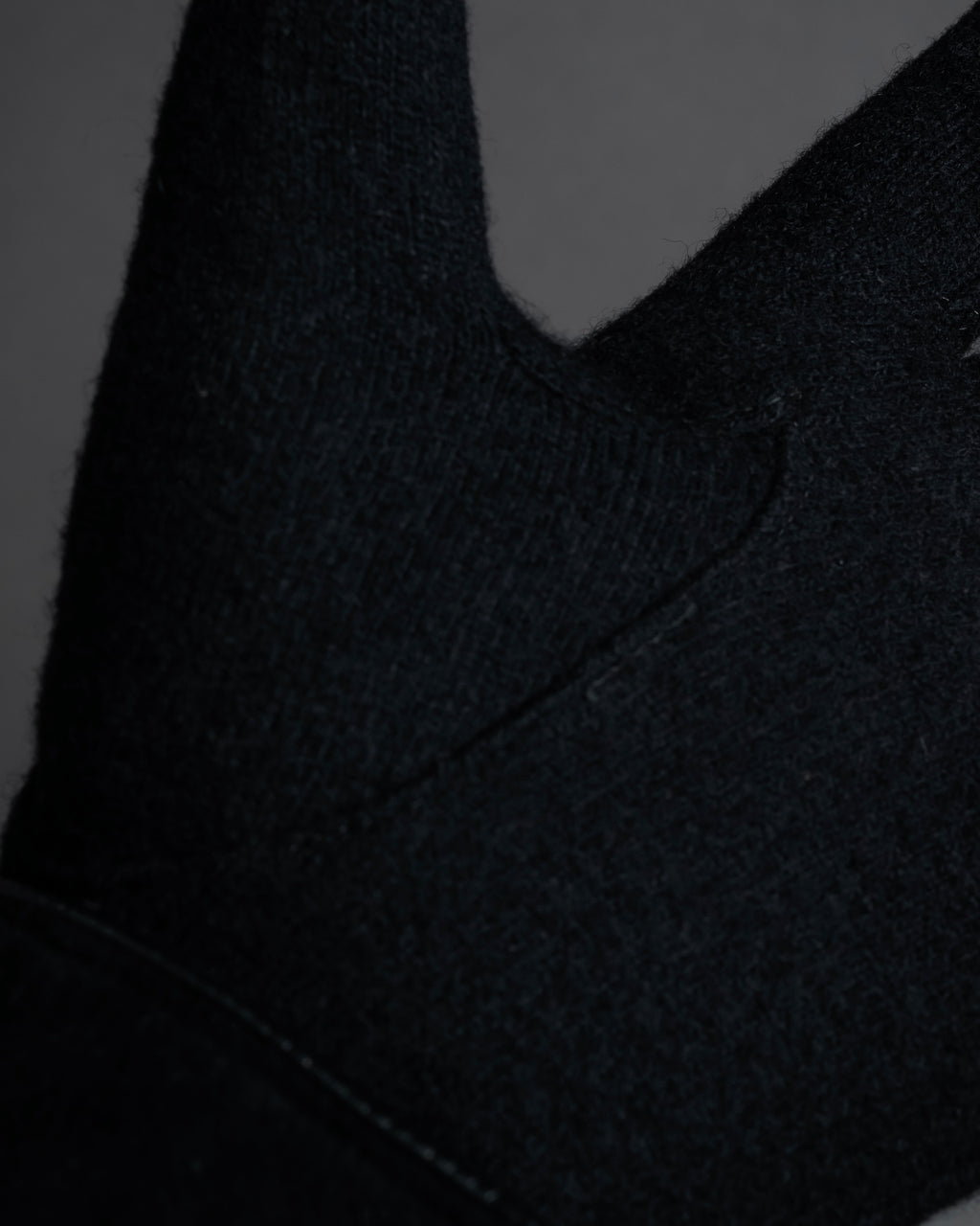 "Christian Dior" Wool and suede cuff gloves