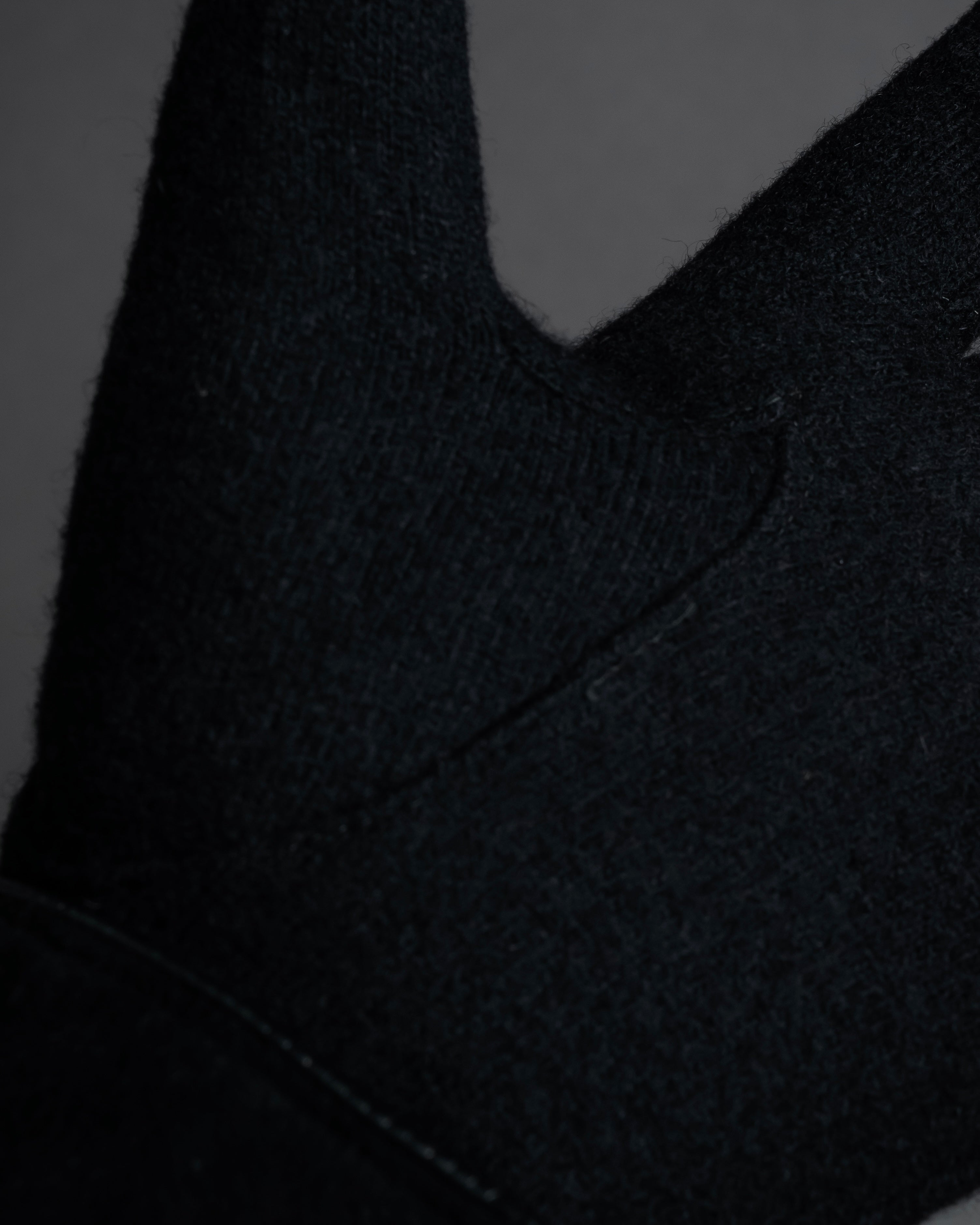 "Christian Dior" Wool and suede cuff gloves