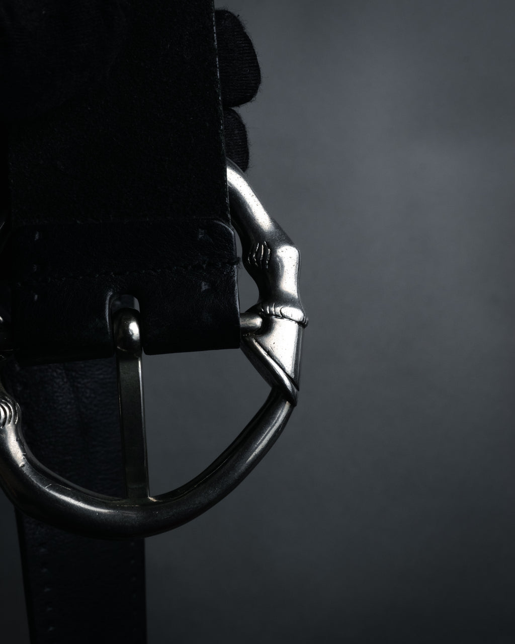 “GUCCI” 1996-2001 Horse leg leather belt