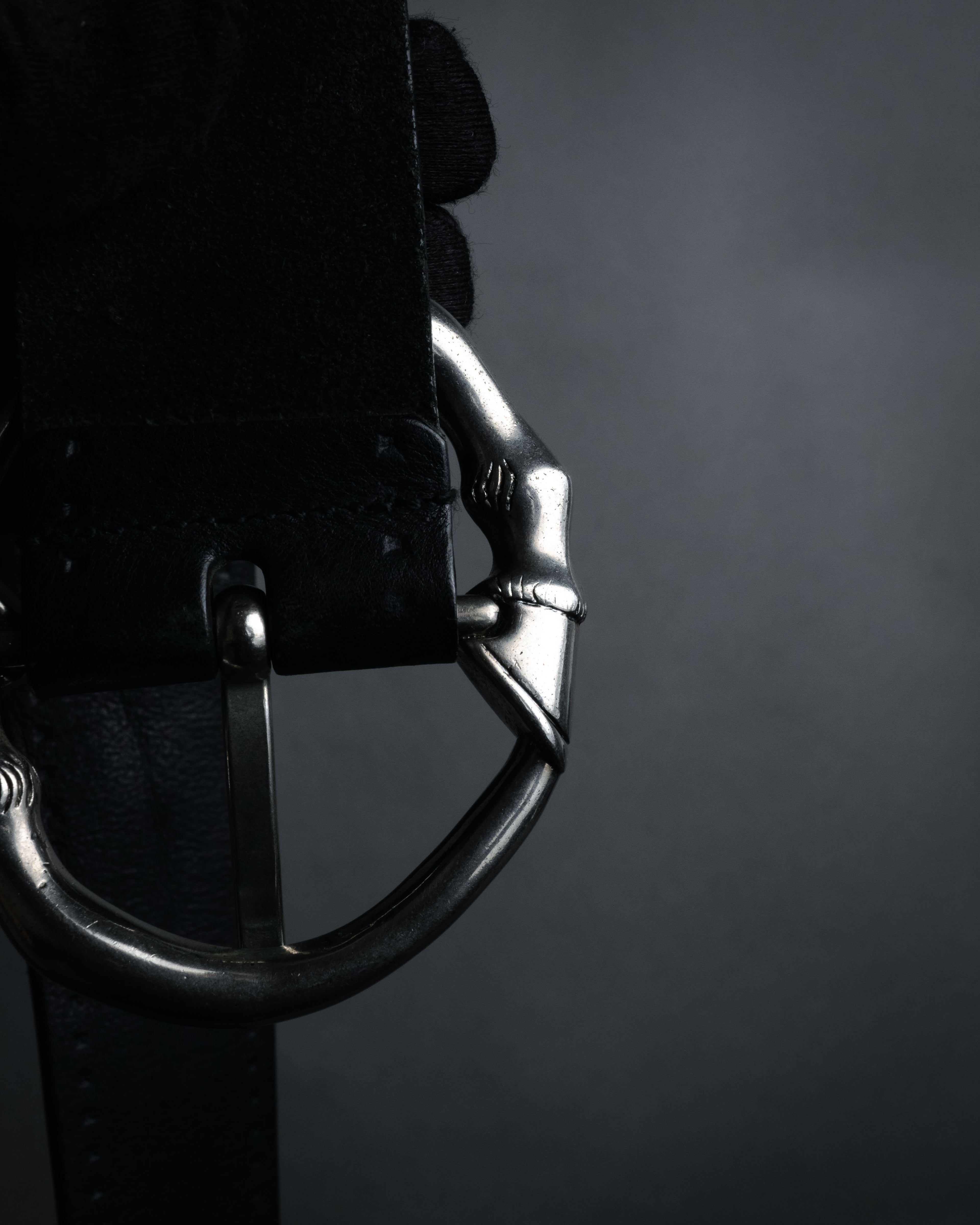 “GUCCI” 1996-2001 Horse leg leather belt