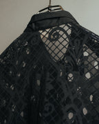 “GIANNI VERSACE” 80’s-90’s Couture polka dot lace shirt