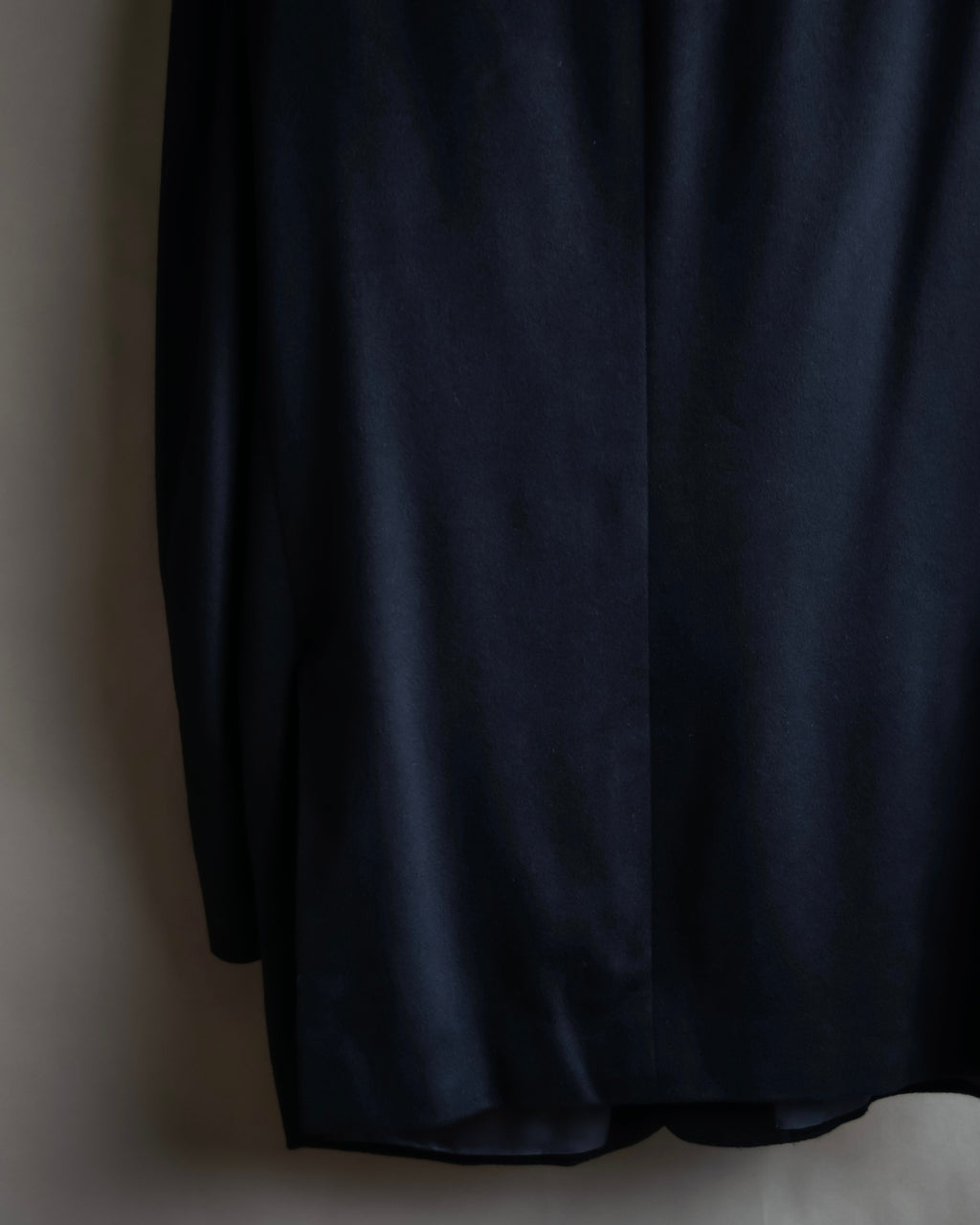 "HERMES" 90's Pure cashmere navy blue tailored jacket