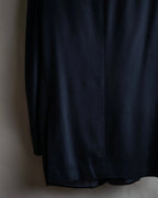 "HERMES" 90's Pure cashmere navy blue tailored jacket