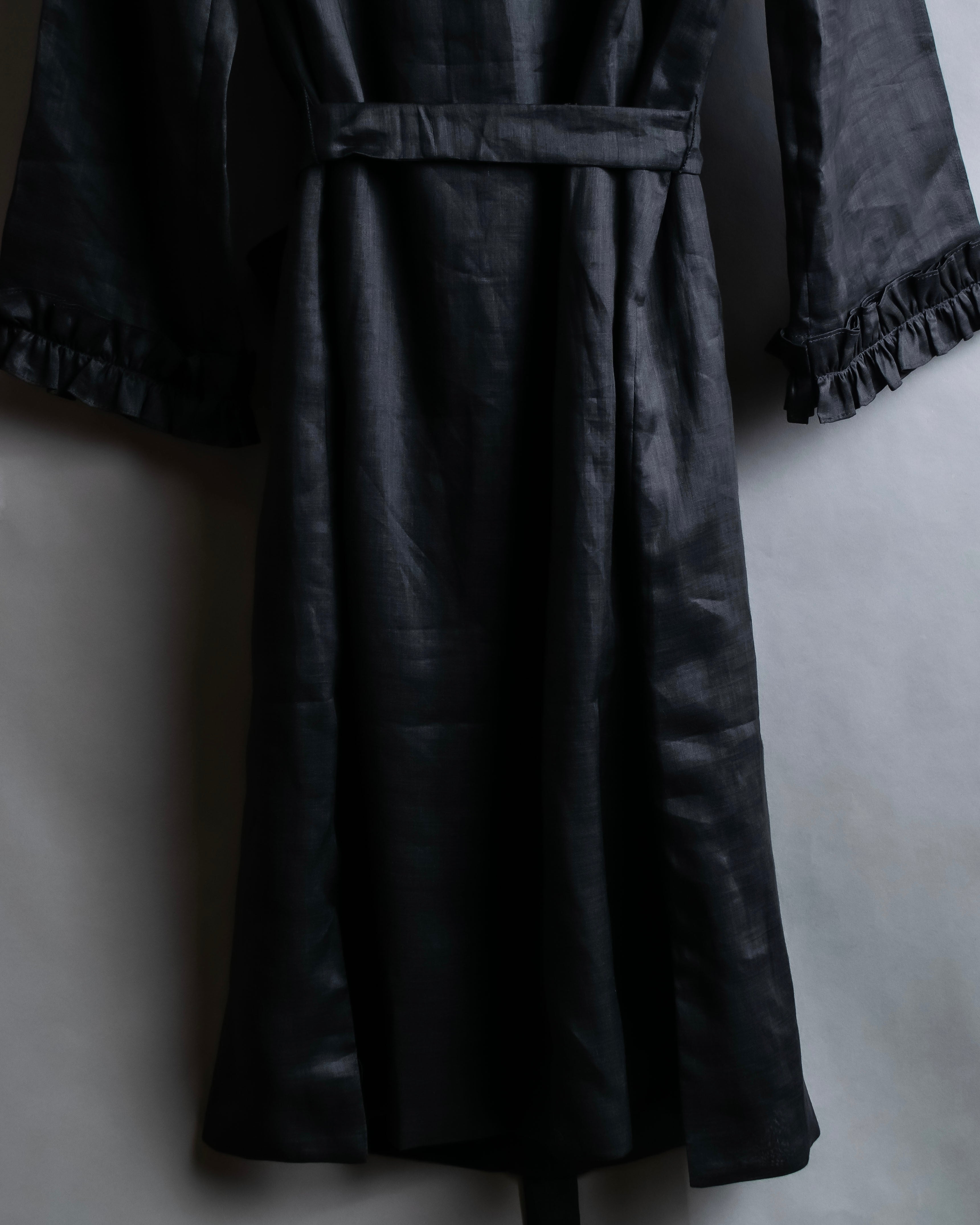 "S Max Mara" Tiered frill design belted dress