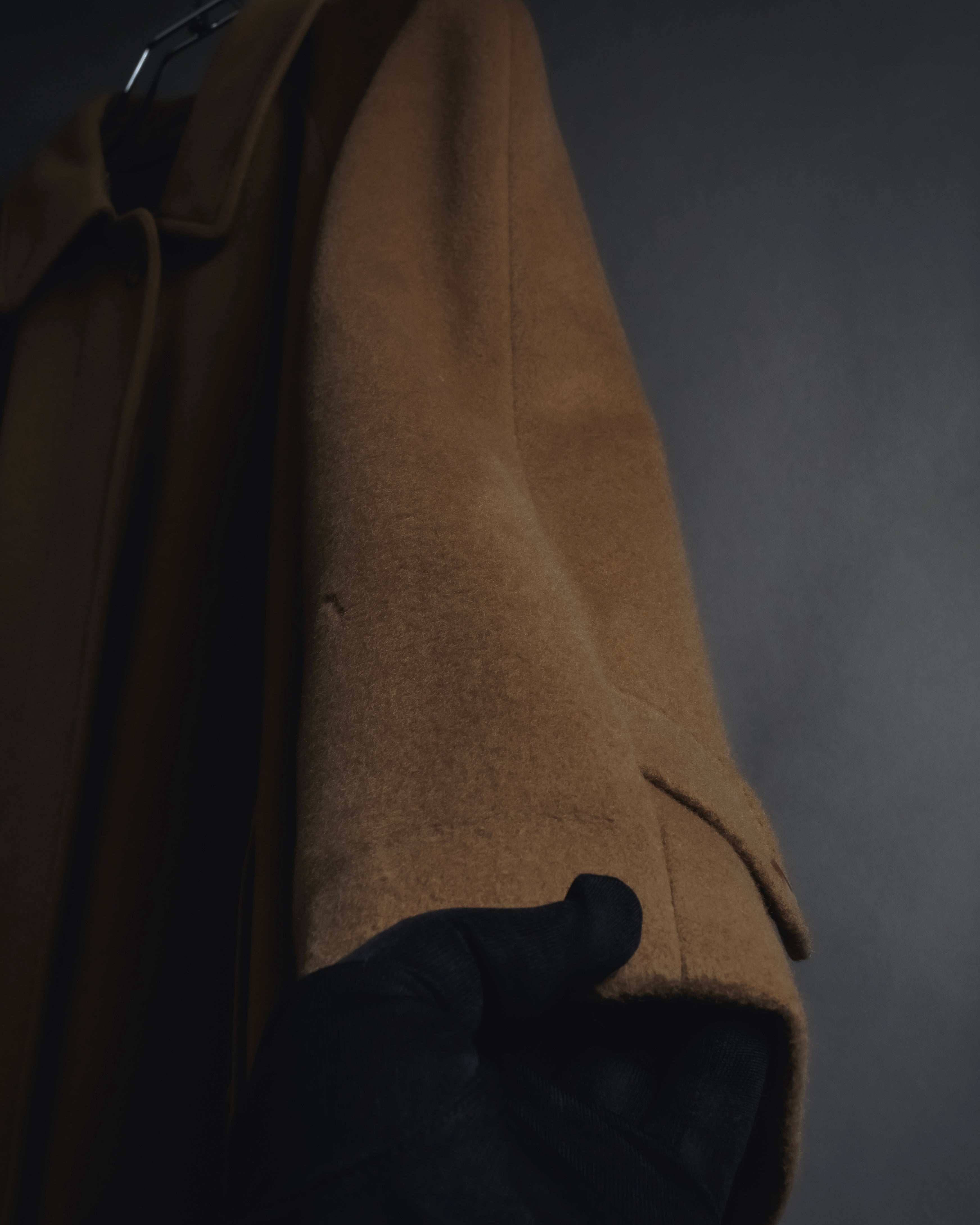 "BURBERRYS" 80’s-90’s Fly-front wool cashmere coat