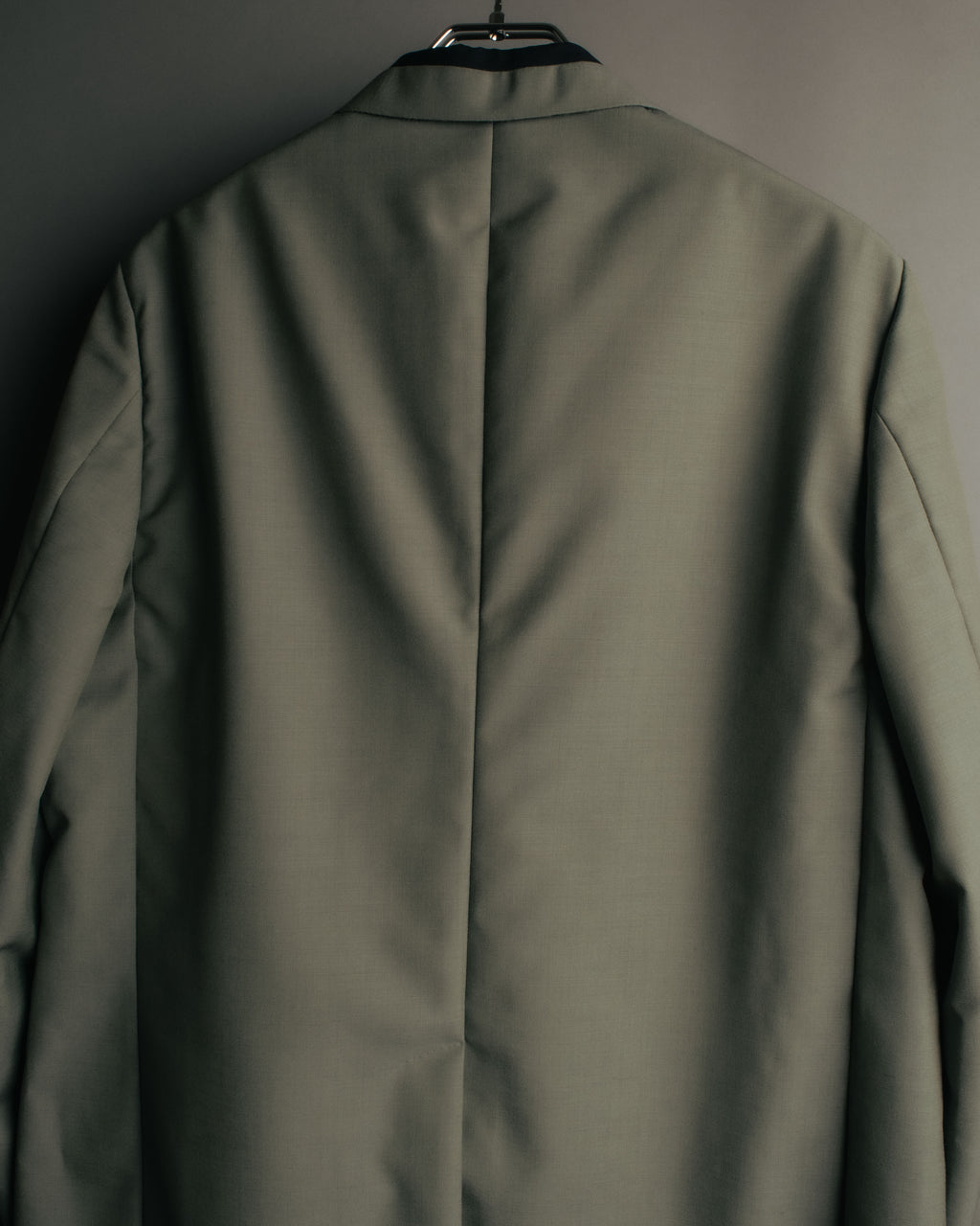 "PRADA" 2012AW Wool-mohair tailored jacket with contrast collar detail
