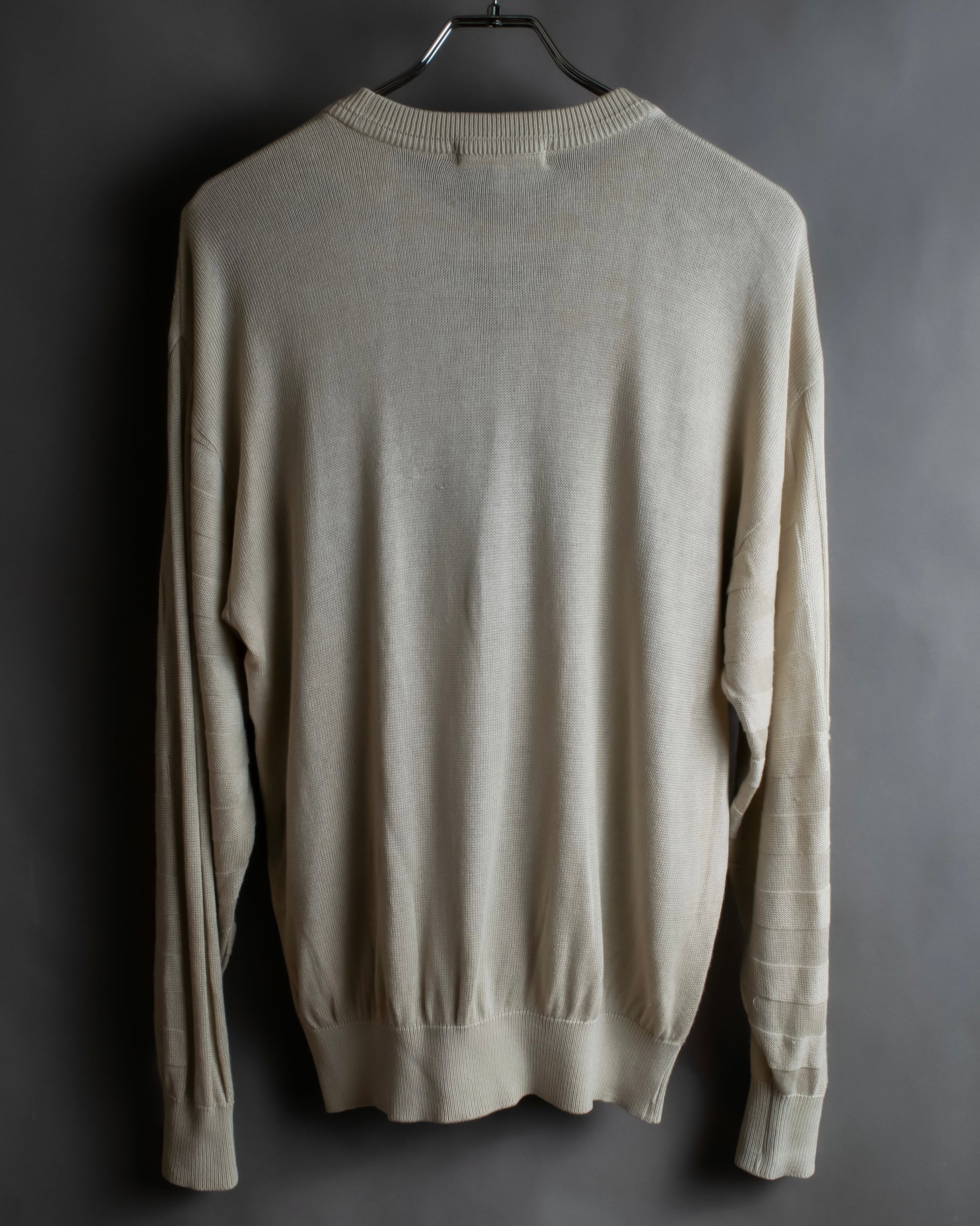 "BALENCIAGA" Diamond pattern argyle twill crew neck knit