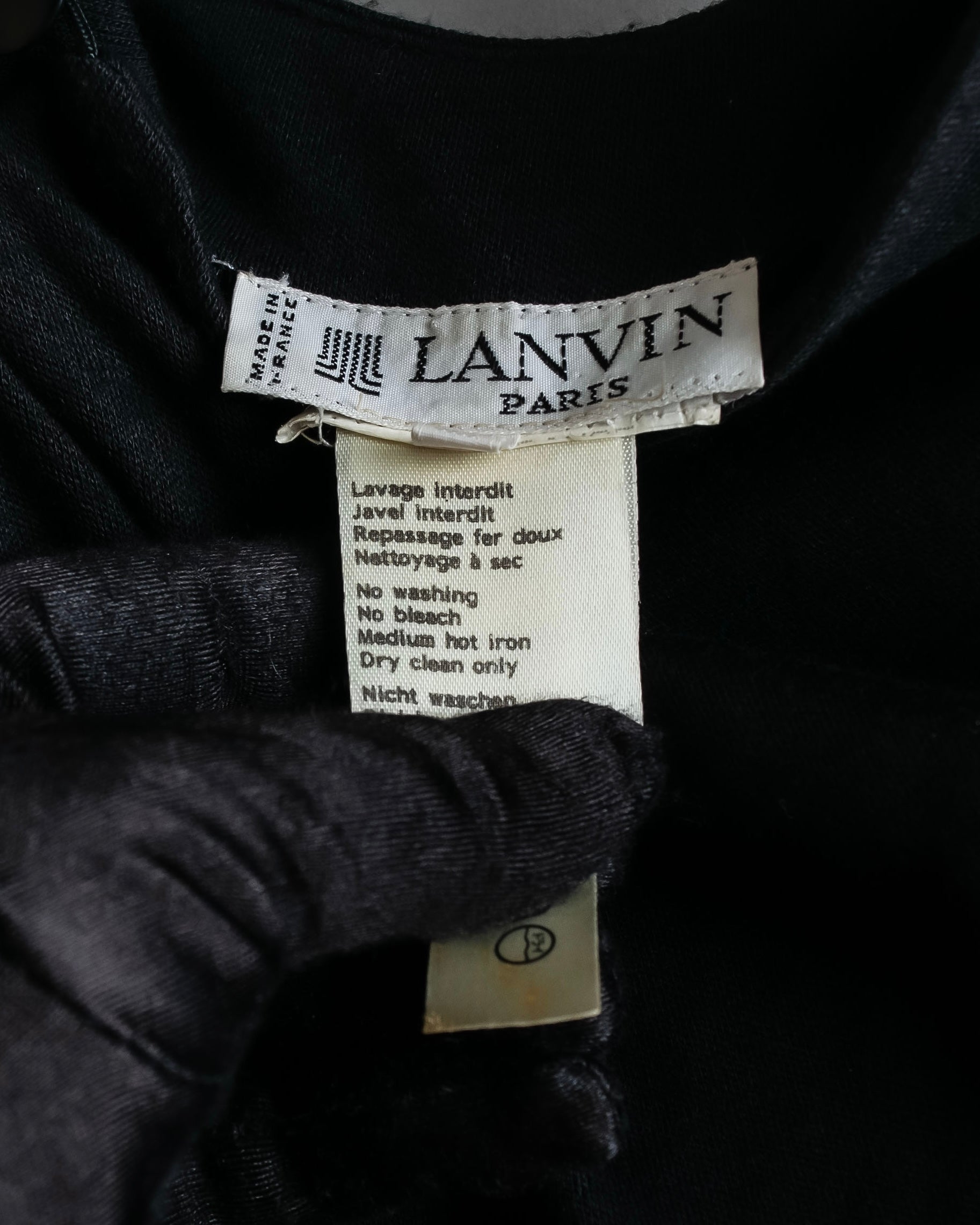 "LANVIN" Asymmetrical shoulder button design long dress
