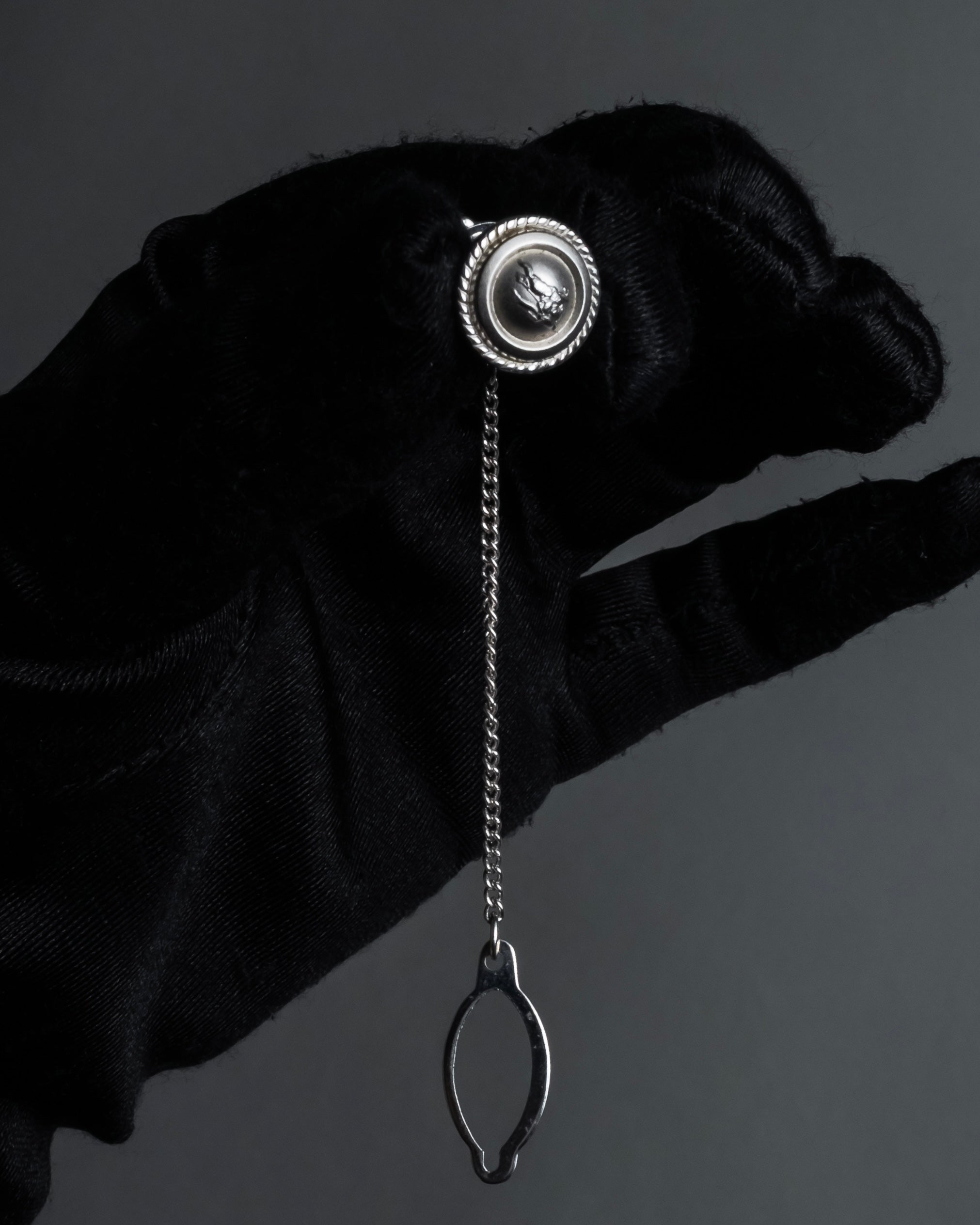 "BURBERRYS" Equestrian Knight engraved silver cufflinks