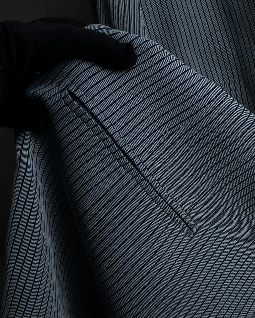 "Christian Dior" Pinstripe collarless jacket