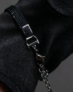 "Christian Dior" Logo design charm ribbon tie bracelet