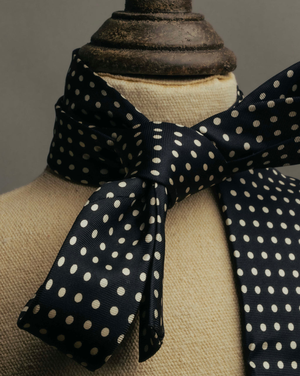"Jean Paul Gaultier Paris" 90's-00's Graphic dotted silk neck scarf
