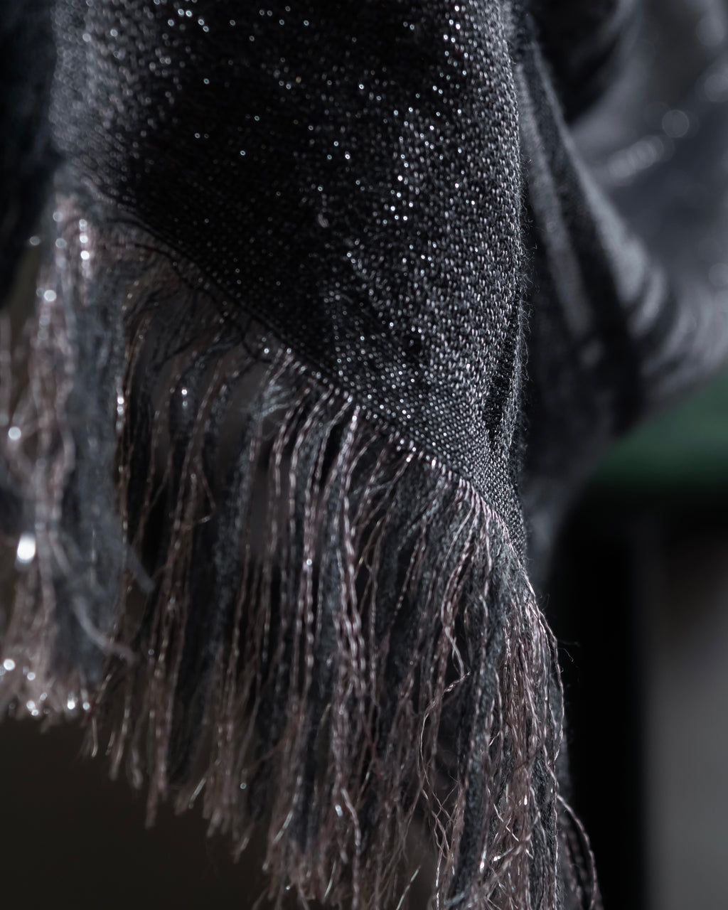 "GUCCI" GG pattern glitter blend woven large stole