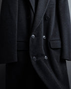 "GIORGIO ARMANI" Double-breasted charcoal gray super maxi chester coat