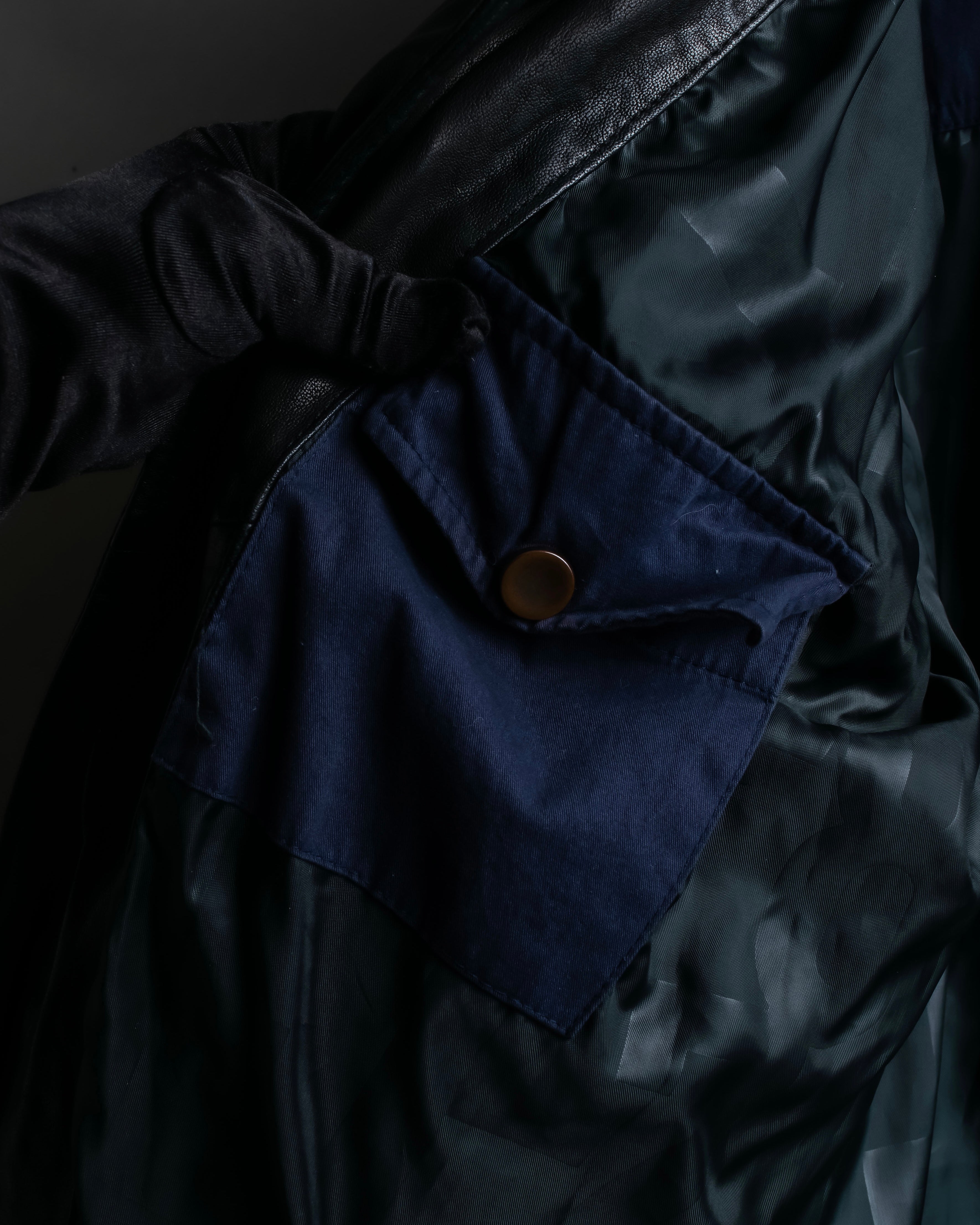 "DIESEL" Oversized stand collar lamb leather jacket