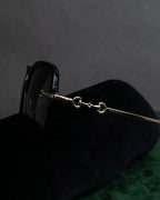 "GUCCI" Horsebit motif temple design big square frame sunglasses
