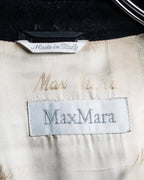 "Max Mara"
 Swakara fer collar oversized wrap style chester coat