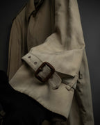 "BURBERRYS" Military detail single front stand collar coat