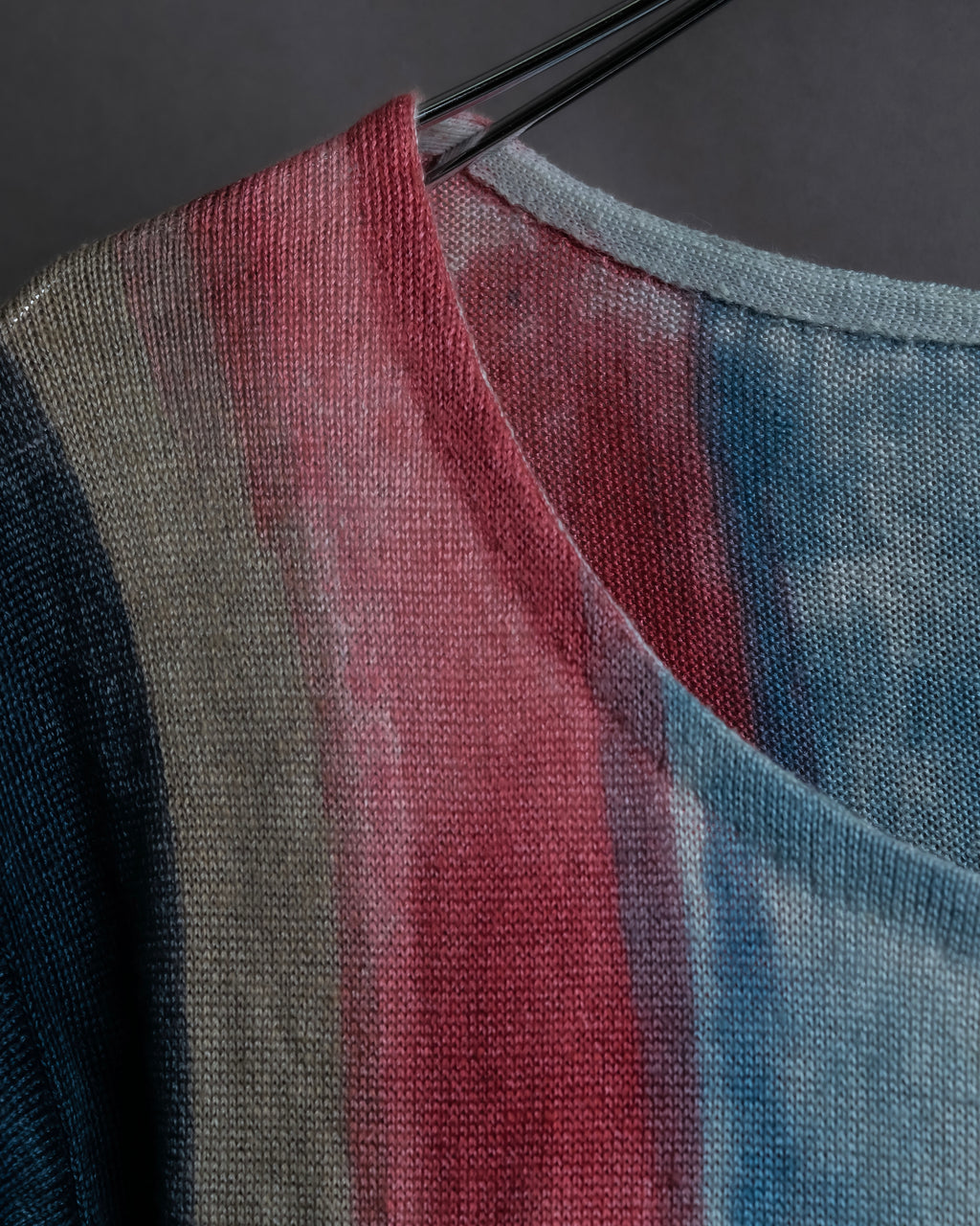 "Loro Piana" Hand-painted gradient knit tunic
