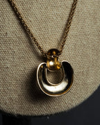 "Christian Dior" Arch motif top gold tone necklace