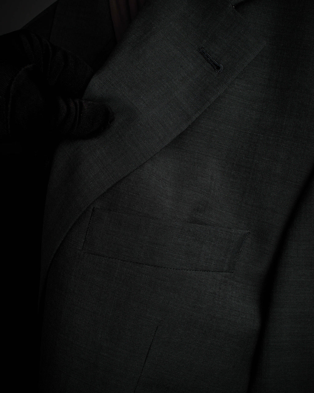 "HUGO BOSS" Fine-gauge wool khaki gray set up