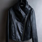 "HELMUT LANG"Boa switching shape leather zip-up jacket