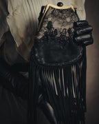 -SPECIAL- “VALENTINO GARAVANI” 2014-2016 lace embellished fringe frame bag